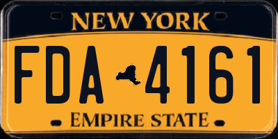 NY license plate FDA4161