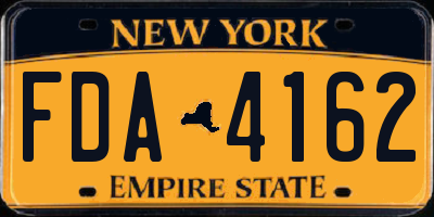 NY license plate FDA4162