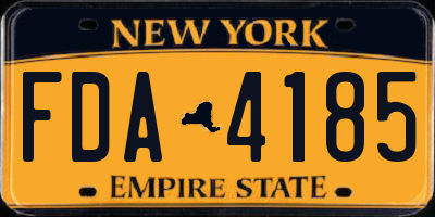 NY license plate FDA4185