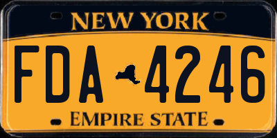 NY license plate FDA4246