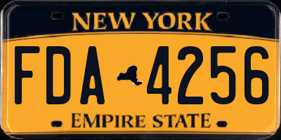 NY license plate FDA4256