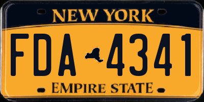 NY license plate FDA4341