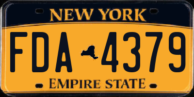 NY license plate FDA4379
