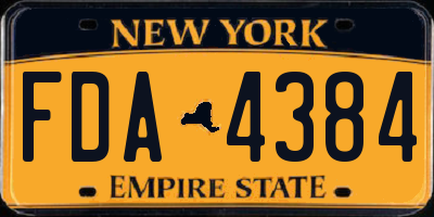 NY license plate FDA4384