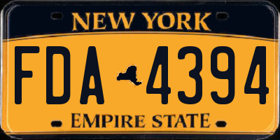 NY license plate FDA4394