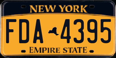 NY license plate FDA4395
