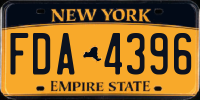 NY license plate FDA4396