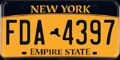 NY license plate FDA4397