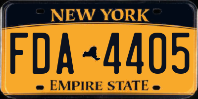 NY license plate FDA4405