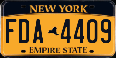 NY license plate FDA4409