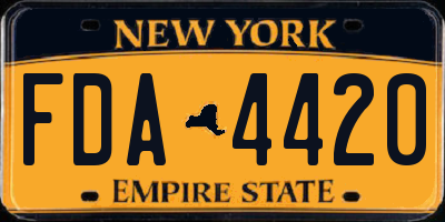 NY license plate FDA4420