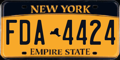 NY license plate FDA4424