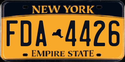 NY license plate FDA4426