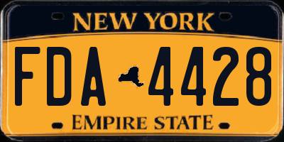 NY license plate FDA4428