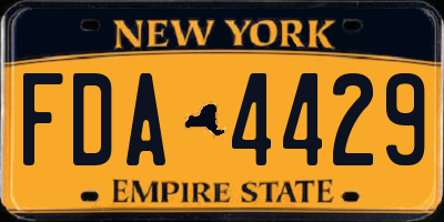 NY license plate FDA4429
