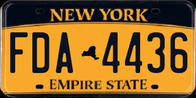 NY license plate FDA4436