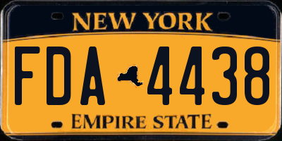 NY license plate FDA4438