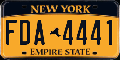 NY license plate FDA4441