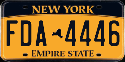 NY license plate FDA4446