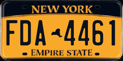 NY license plate FDA4461
