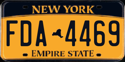 NY license plate FDA4469