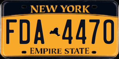 NY license plate FDA4470