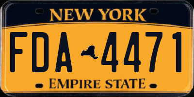 NY license plate FDA4471