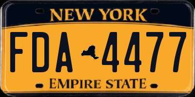 NY license plate FDA4477