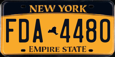 NY license plate FDA4480