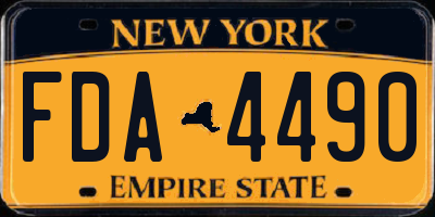 NY license plate FDA4490