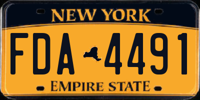 NY license plate FDA4491