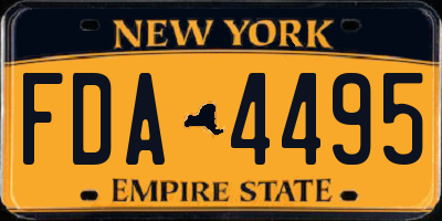 NY license plate FDA4495
