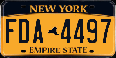 NY license plate FDA4497