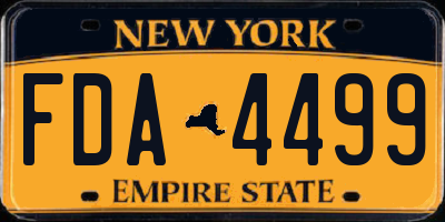 NY license plate FDA4499