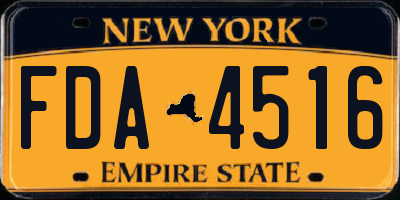 NY license plate FDA4516
