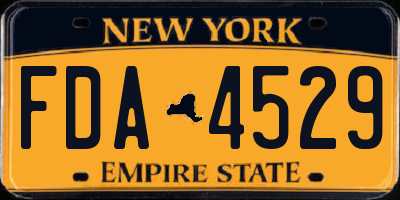NY license plate FDA4529