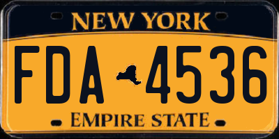 NY license plate FDA4536