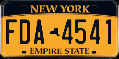 NY license plate FDA4541