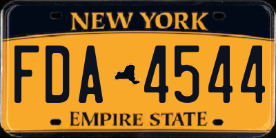 NY license plate FDA4544
