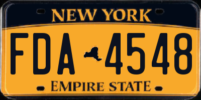 NY license plate FDA4548