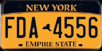NY license plate FDA4556