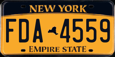 NY license plate FDA4559
