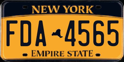 NY license plate FDA4565