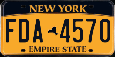 NY license plate FDA4570