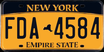 NY license plate FDA4584
