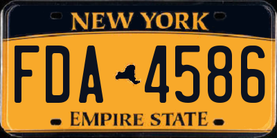 NY license plate FDA4586