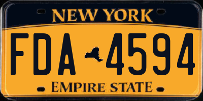NY license plate FDA4594