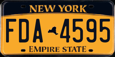 NY license plate FDA4595