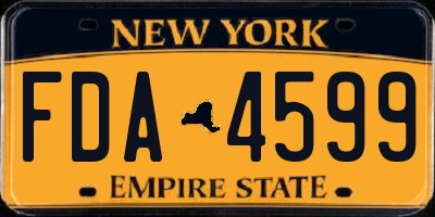 NY license plate FDA4599