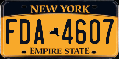 NY license plate FDA4607
